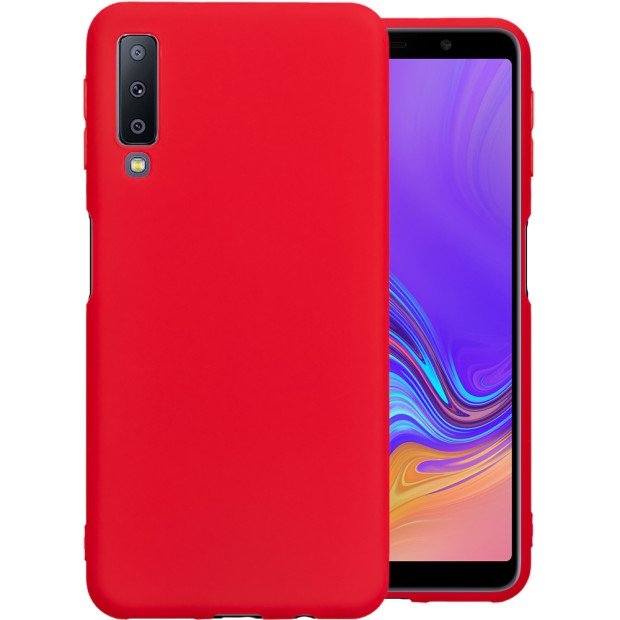 Силикон iNavi Color Samsung Galaxy A7 (2018) A750 (Красный)