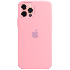 Силикон Original RoundCam Case Apple iPhone 12 Pro Max (36) Candy pink