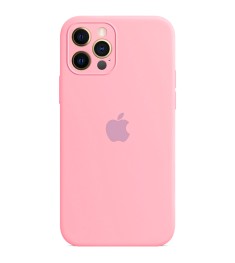 Силикон Original RoundCam Case Apple iPhone 12 Pro Max (36) Candy pink