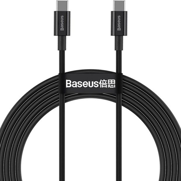 USB-кабель Baseus Superior PD 100W (1m) (Type-C to Type-C) (Чёрный) CATYS-B01