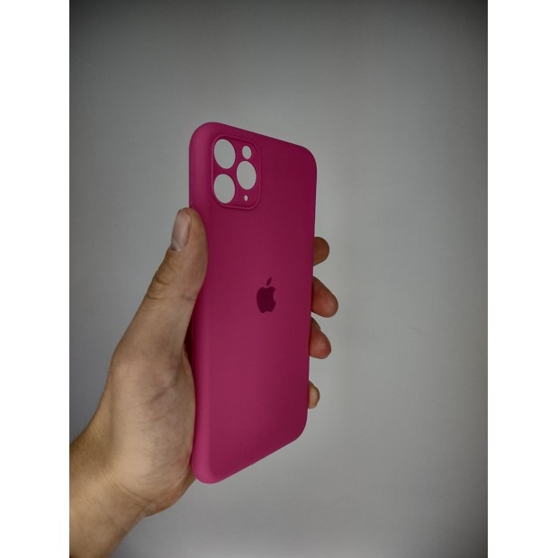 Силикон Original RoundCam Case Apple iPhone 11 Pro Max (60) Fuchsia