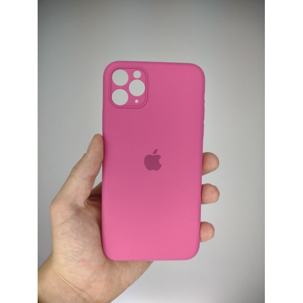 Силикон Original RoundCam Case Apple iPhone 11 Pro Max (60) Fuchsia