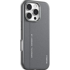 Чехол Blueo Premium Leather with MagSafe Apple iPhone 16 (Grey)