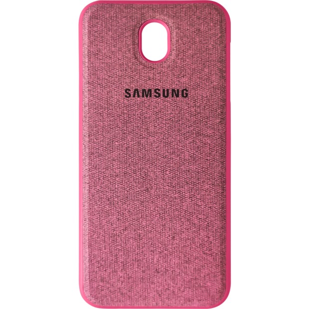 Силикон Textile Samsung Galaxy J7 (2017) J730 (Розовый)