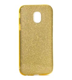 Силиконовый чехол Glitter Samsung Galaxy J3 (2017) J330 (золотой)