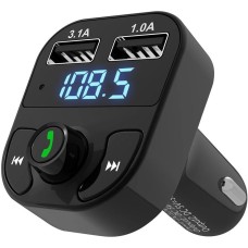 FM - модулятор X8T Player 3.1A (Bluetooth, MicroSD, USB, Aux) Black