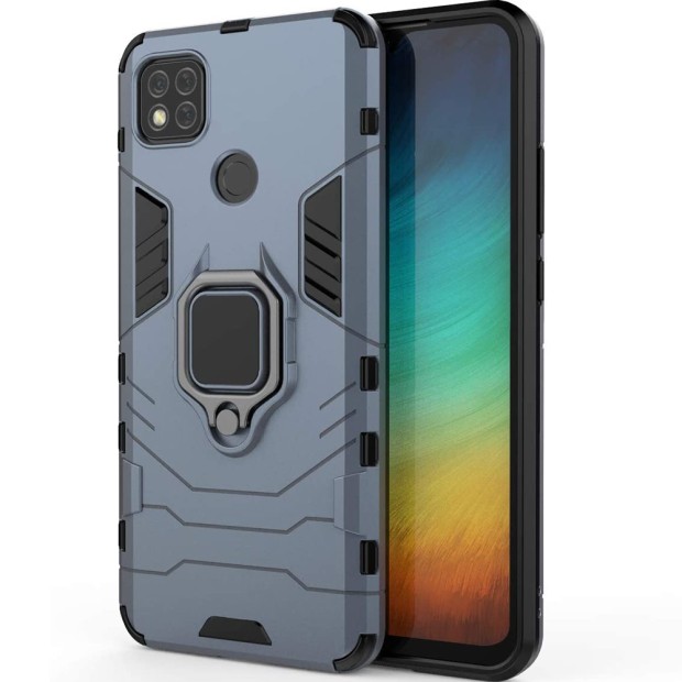 Бронь-чохол Ring Armor Case Xiaomi Redmi 9C (Пилова бірюза)