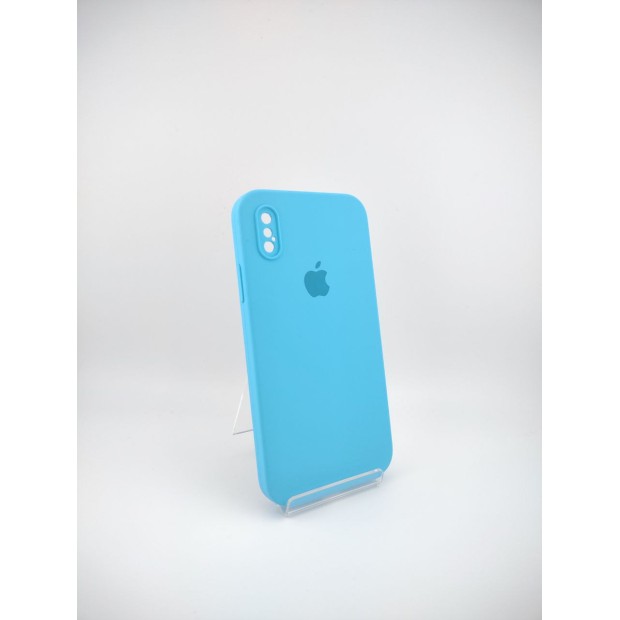 Силикон Original Square RoundCam Case Apple iPhone X / XS (20) Blue
