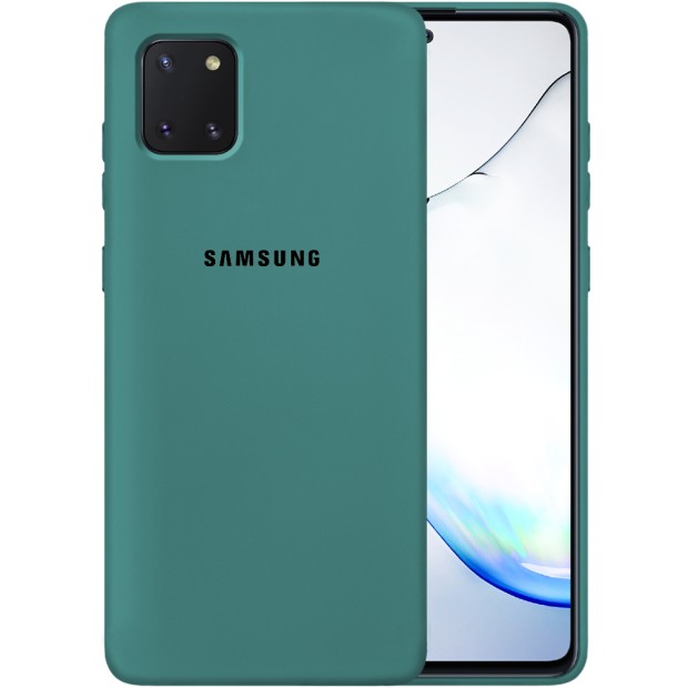 Силикон Original Case Samsung Galaxy Note 10 Lite (Тёмно-зелёный)