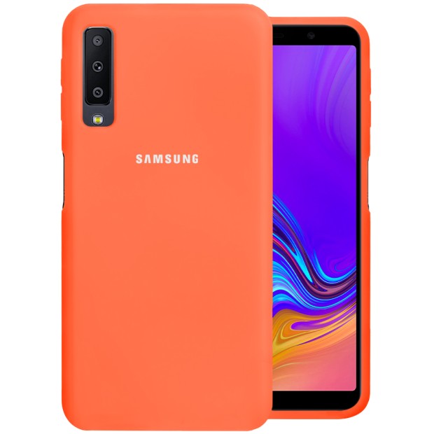 Силиконовый чехол Original Case Samsung Galaxy A7 (2018) A750 (Оранжевый)