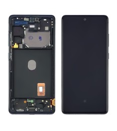 Дисплей для Samsung G780 Galaxy S20 FE с чёрным тачскрином и чёрной корпусной ра..