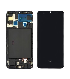 Дисплей для Samsung A505 Galaxy A50 (2019) с чёрным тачскрином и корпусной рамко..