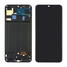 Дисплей для Samsung A305 Galaxy A30 (2019) с чёрным тачскрином и корпусной рамкой OLED