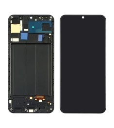Дисплей для Samsung A305 Galaxy A30 (2019) с чёрным тачскрином и корпусной рамко..