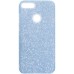 Силиконовый чехол Glitter Huawei P Smart (синий)