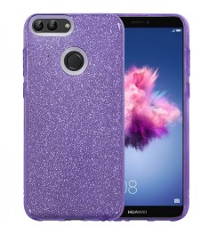 Силиконовый чехол Glitter Huawei P Smart (фиолетовый)