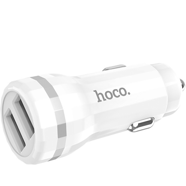 АЗУ-адаптер Hoco Z27 Staunch 2USB 2.4A + Type-C-кабель (Белый)