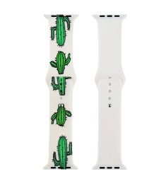 Ремешок Print Apple Watch Silicone 42 / 44mm (Cactus)