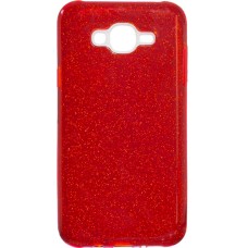 Силиконовый чехол Glitter Samsung Galaxy J5 (2015) J500 (красный)