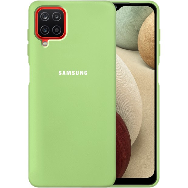 Силикон Original 360 Case Logo Samsung Galaxy A12 (2020) (Зелёный)