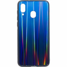 Накладка Gradient Glass Case Samsung Galaxy A30 (2019) (Синий)