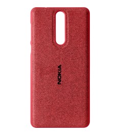 Силикон Textile Nokia 8 (Тёмно-красный)