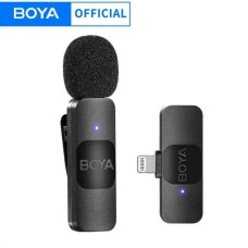 Беспроводной микрофон для телефона Boya BY-V1 iPhone (Lightning) 1in1 (Чёрный)