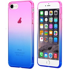Силикон WS Gradient Apple iPhone 7 / 8 / SE (2020) (Pink & Blue)