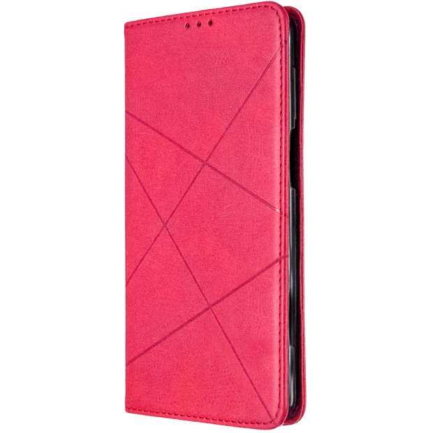 Чехол-книжка Leather Book Samsung Galaxy M31 (2020) (Малиновый)