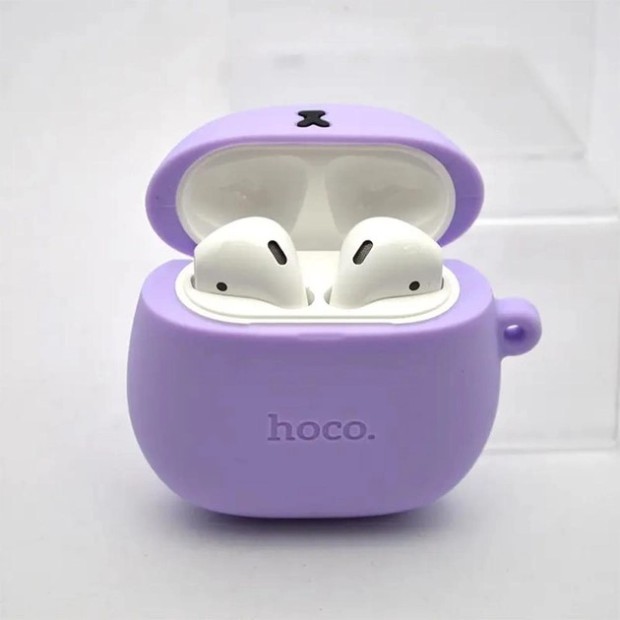 Беспроводные наушники-гарнитура вкладыши Hoco EW45 Cat Ear (Фиолетовые)