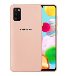 Силикон Original 360 Case Logo Samsung Galaxy A41 (2020) (Пудровый)