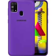 Силикон Original Round Case Logo Samsung Galaxy M31 (2020) (Фиолетовый)