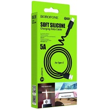 USB-кабель Borofone Silicone BX31 5A (Type-C) (Чёрный)