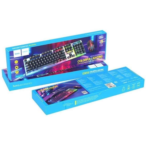 Клавиатура Hoco GM18 Luminous + мышь (Чёрный)