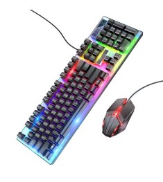 Клавиатура Hoco GM18 Luminous + мышь (Чёрный)