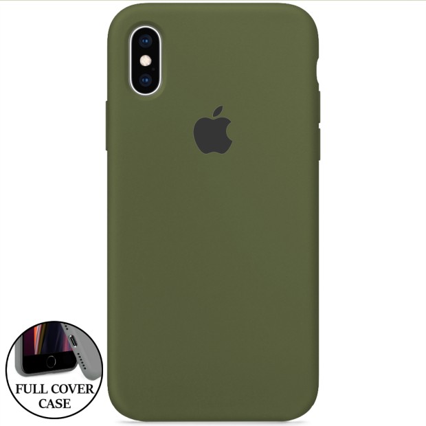Силикон Original Round Case Apple iPhone X / XS (46) Deep Green
