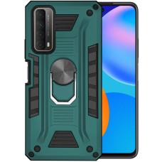 Бронь-чехол Ring Armor Case Huawei P Smart (2021) (Тёмно-зелёный)