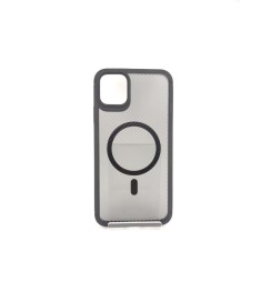 Силикон iPaky Carbon Clear with MagSafe iPhone 11 Pro Max (Black)