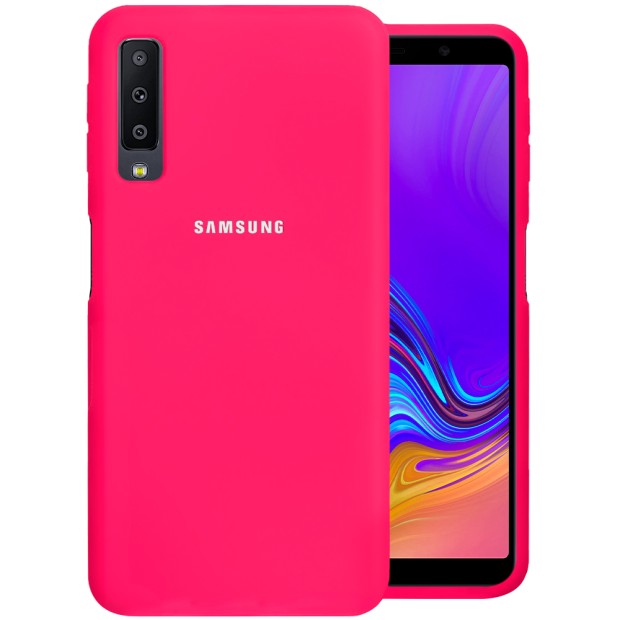 Силиконовый чехол Original Case Samsung Galaxy A7 (2018) A750 (Малиновый)