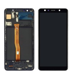 Дисплей для Samsung A750 Galaxy A7 (2018) с чёрным тачскрином и корпусной рамкой..