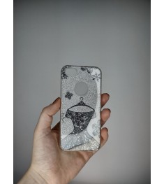 Силикон Glitter Apple iPhone 5 / 5s / SE (Silver Dress)