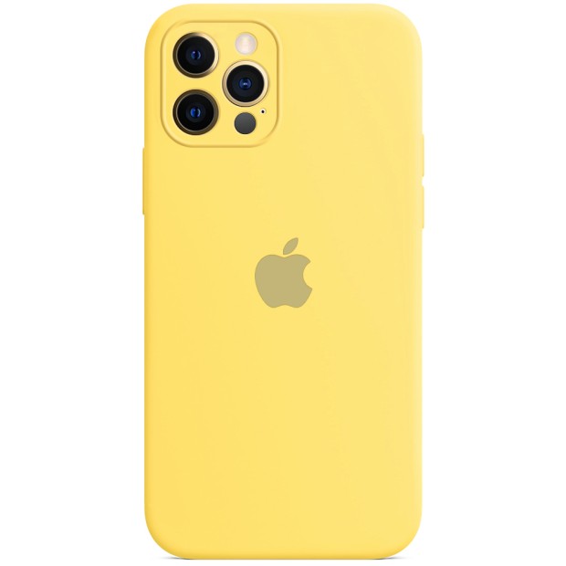 Силикон Original RoundCam Case Apple iPhone 12 Pro Max (13) Yellow