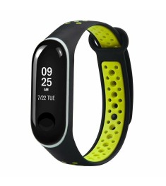 Ремешок Sport Xiaomi Mi Band 2 (Чёрно-салатовый)