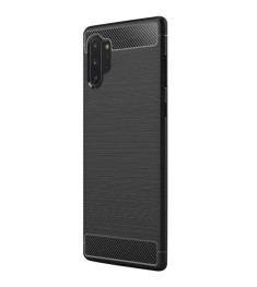 Силиконовый чехол Polished Carbon Samsung Galaxy Note 10 (Чёрный)