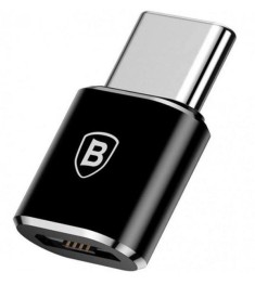 Переходник OTG Baseus MicroUSB to Type-C (Чёрный) CAMOTG-01