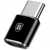 Переходник OTG Baseus MicroUSB to Type-C (Чёрный) CAMOTG-01