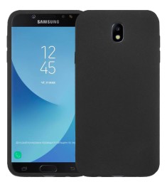 Силиконовый чехол Textile Samsung Galaxy J7 (2017) J730 (Чёрный)