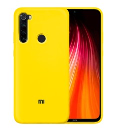 Силикон Original Round Case Logo Xiaomi Redmi Note 8T (Жёлтый)