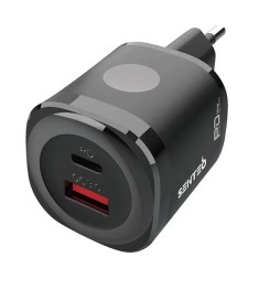 СЗУ-адаптер USB Senteo Z-02S PD 30W (1Type-C / 1USB) (Чёрный)