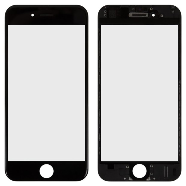 Защитное стекло для дисплея Apple iPhone 6 Black + Frame + OCA (AAA)
